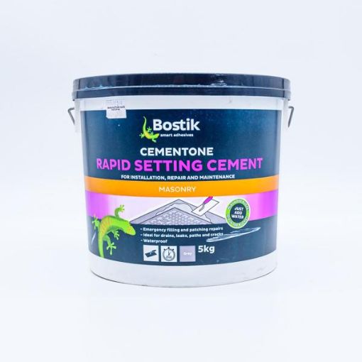 Picture of Bostik Cementone Grey Rapid Setting Cement 5kg Tub Waterproof