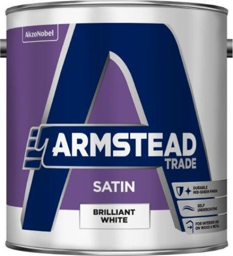 Picture of Armstead Trade Pure Brilliant White Satin Finish Paint 2.5L