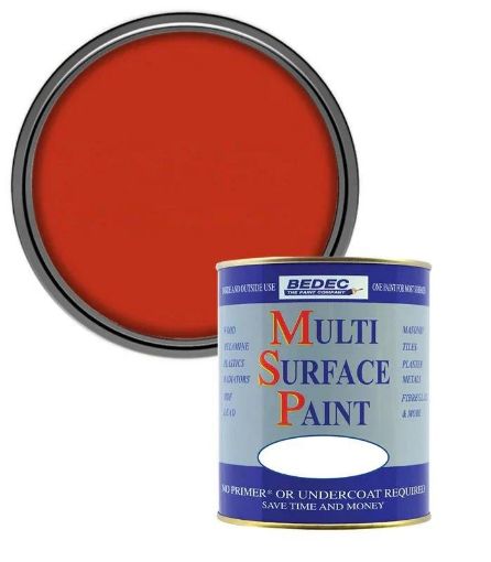 Picture of Bedec Red Cossack Multi-Surface Paint 750ml Gloss Finish