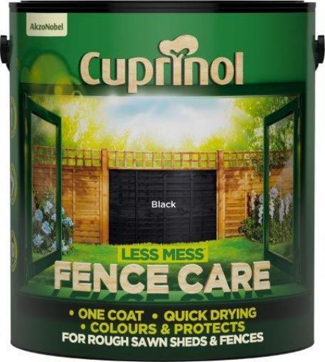 Picture of Cuprinol Less Mess Fence Care Black Shed & Fence Paint 6L