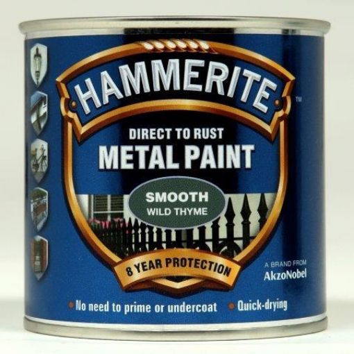Picture of Hammerite Wild Thyme Metal Paint 250ml Direct To Rust