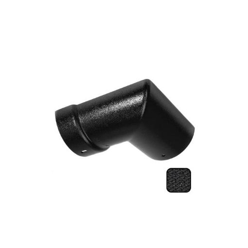 Picture of Alumasc Cast Aluminium Black Half Round Guttering 113mm 90 Degree External Angle