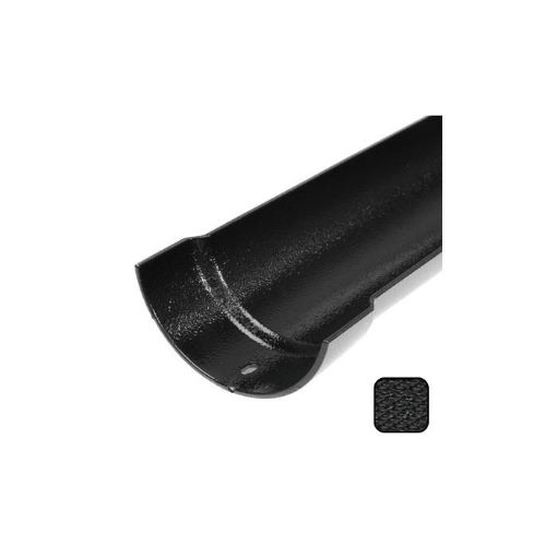 Picture of Alumasc Cast Aluminium Black Half Round Guttering 1.83mx113mm Gutter Length