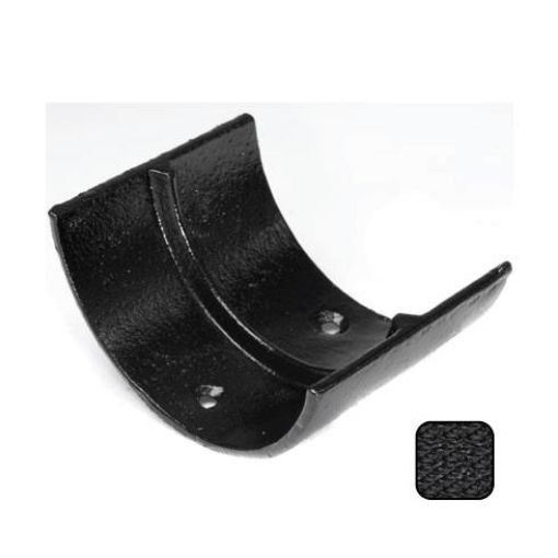 Picture of Alumasc Cast Aluminium Black Half Round Guttering 125mm Union Bracket