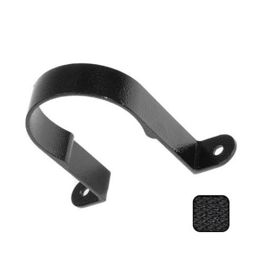 Picture of Alumasc Cast Aluminium Black Round Guttering 76mm Downpipe Clip