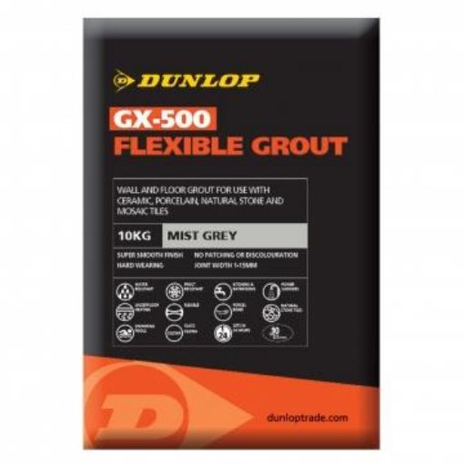 Picture of Dunlop GX-500 Mist Grey Tile Grout 2.5kg Flexible