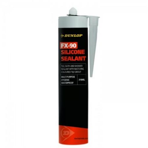 Picture of Dunlop FX-90 Mist Grey Silicone Sealant 310ml
