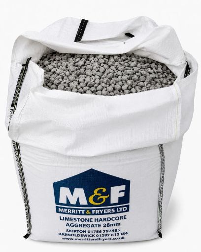 Picture of Limestone Hardcore Aggregate 28mm 850kg Approx Bulk Bag
