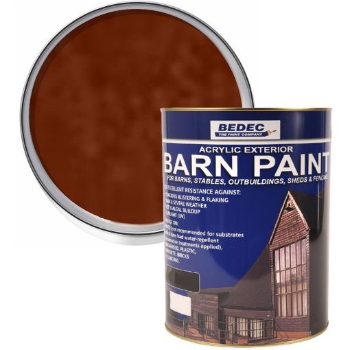 Picture of Bedec Waterbased Acrylic Dark Oak Barn Paint 2.5L