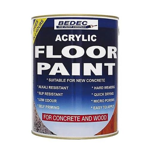 Picture of Bedec Acrylic Base Clear Concrete Garage Floor Paint 5L