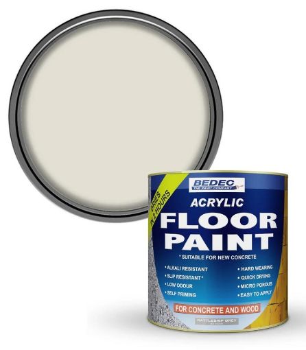 Picture of Bedec Acrylic Base Light Grey Concrete Garage Floor Paint 5L