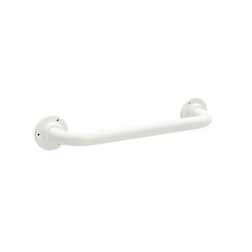 Picture of Bathex Mild Steel White Grab Rail 25x450mm Flat End