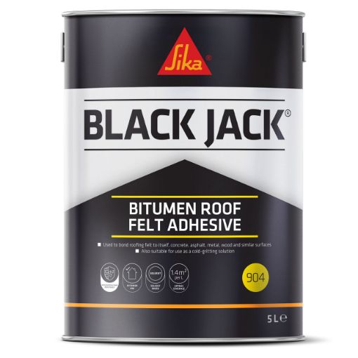Picture of Sika Black Jack 904 Bitumen Roof Felt Adhesive 5L