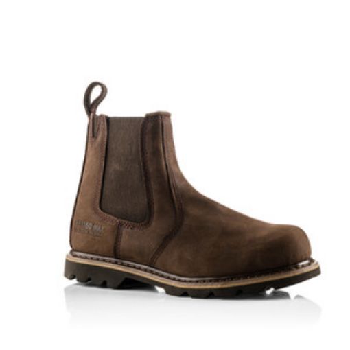 Picture of Buckbootz Hard As Nails Brown Safety Dealer Boots Size 8