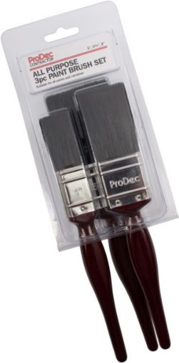 Picture of ProDec Contractor All Purpose Paint Brush Set 3 Piece