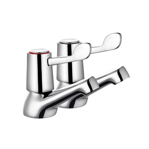 Picture of Deva Vitality Lever Basin Taps Chrome Pair